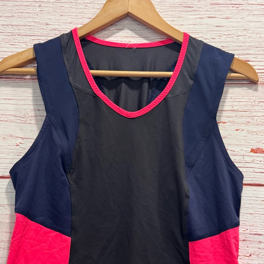 Lululemon Trail Bound Tank in Deep Coal / Deep Navy / Electric Coral Sz 8 - Picture 5 of 11